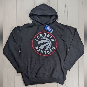NBA Toronto Raptors Mens Size Medium M Black Hoodie Pullover Basketball NWT